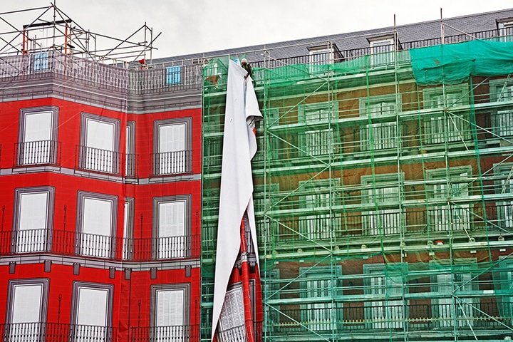 Bâche imprimée pour façade de bâtiments